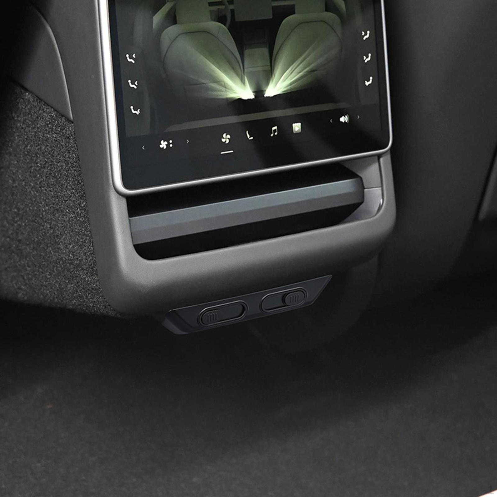 

Car Rear USB Socket Control Panel Trim Cover Sturdy Dustproof for Tesla