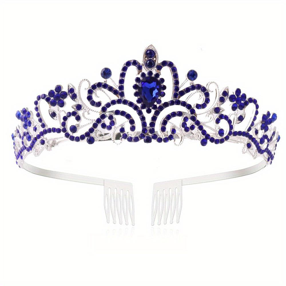 Crystal Crown Tiara With Comb Rhinestone Prom Diadem Headband For Women Bridal Wedding Hair Accessories Jewelry Tiara And Crowns