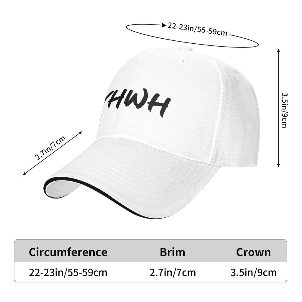Summer Art YHWH Letter Baseball Cap  Outdoor Gym Trendy Custom DIY Sun Hip Hop Hats Men Women High Quality Hat