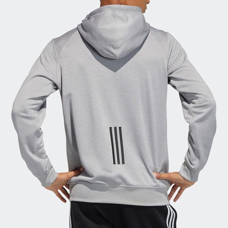 Adidas Casual Running Training Hoodie Men Tops Gray GN0828