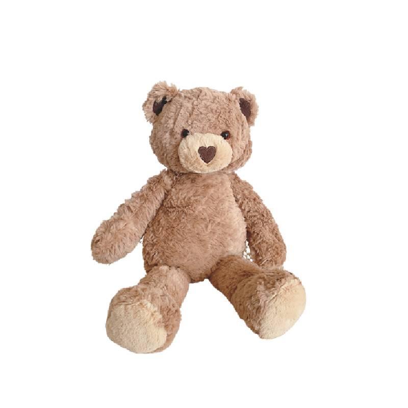Entzückendes herzförmiges Plüsch-Teddybär-Spielzeug für beruhigenden Komfort, 41,9 cm groß, langes, zotteliges braunes Fell
