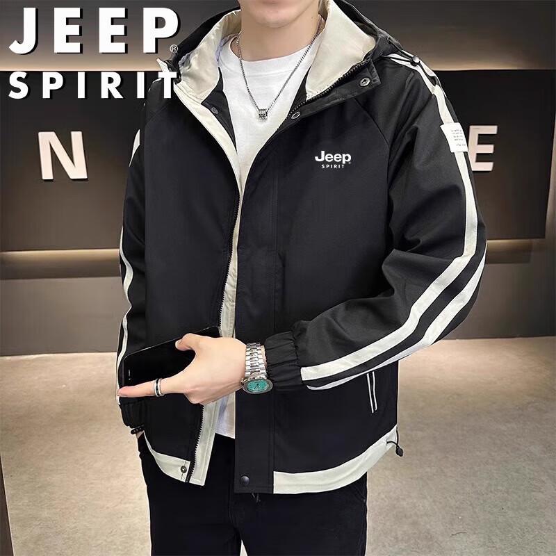 

JEEP SPIRIT Men s Loose Fit Hooded Casual Jacket XL