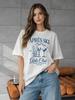 Thick Milky Oversized T-Shirt with Apres Ski Print