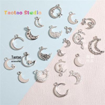 Mondserie Hohl-Anhänger-Charms für DIY-Perlenschmuck