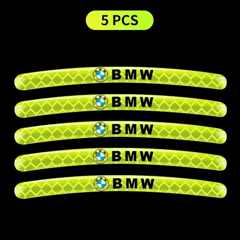 Car Bike Motorcycle Wheel Hub Reflective Stickers For BMW 13 5 Series F20 F21 F22 E87 E88 E90 E60 G30 E84 F10 F30 M X1 X3 X4 GT