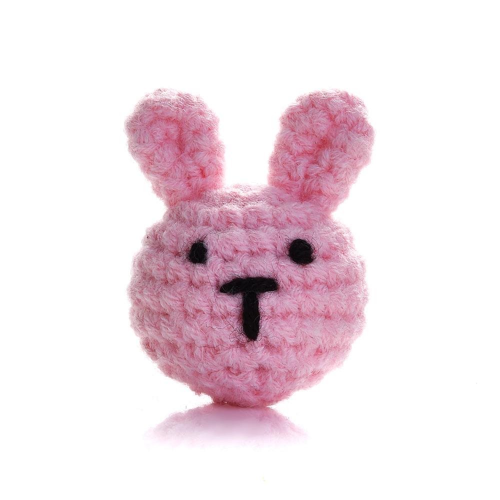 1Pc Handmade Crochet Animal Mixed Felt Ball DIY Charm Newborn Care Accessories Necklace Pacifier Chain Set Toy