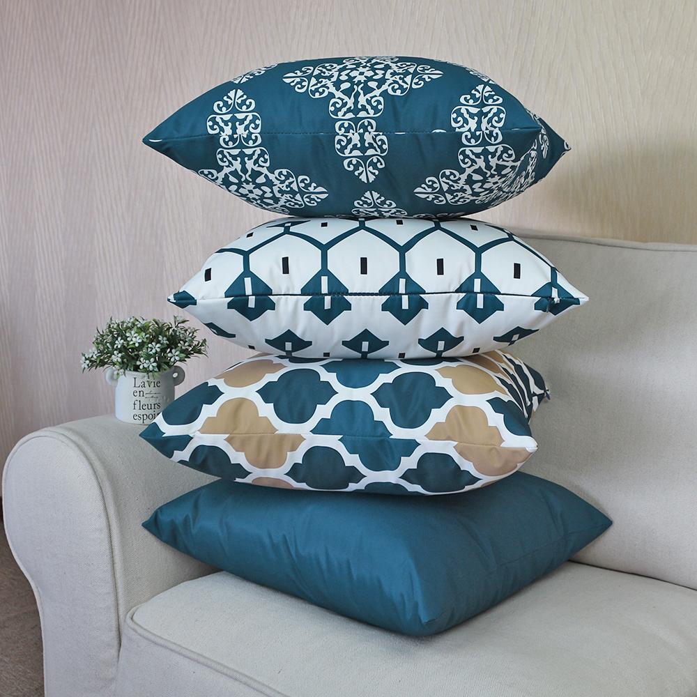 Silla de Jardín para Exteriores de 40/45/50/60 cm Funda Impermeable para Cojín Balcón a Prueba de Salpicaduras de Agua Decoración del Hogar Funda de Almohada