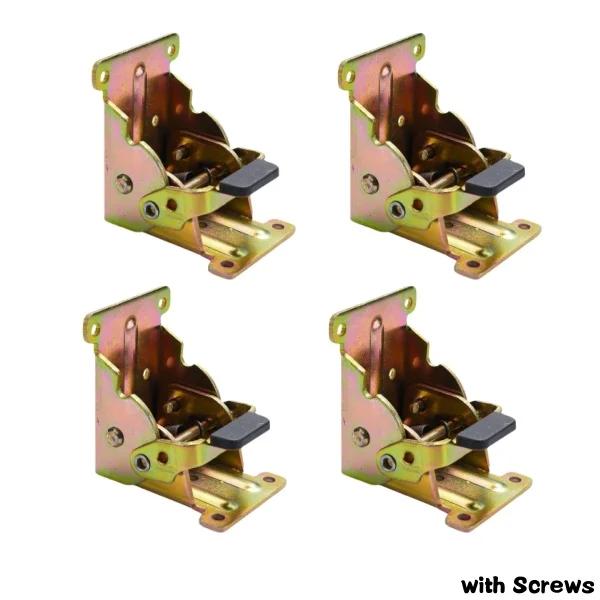2 /4 Pack Folding Brackets,Self-Locking Extension Support Bracket Foldable Self Lock Hinges with Screws for Table Bed Leg Feet