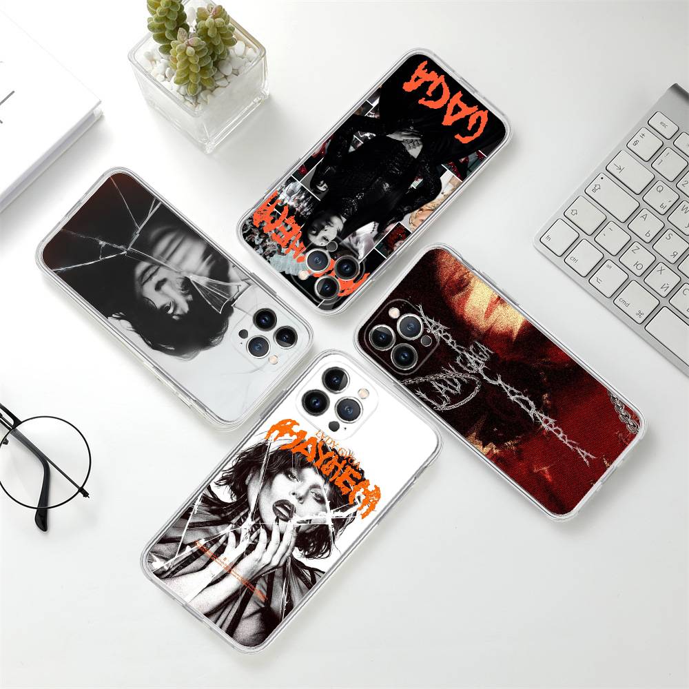 Lady Gaga Ablums For IPhone 11 12 13 14 15 16 17 Pro Max Plus Air Transparent Clear Shockproof Case