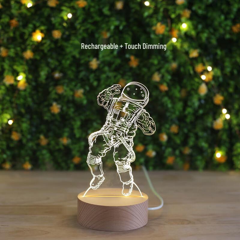 

Miling 3D Astronaut Rechargeable Desk Lamp