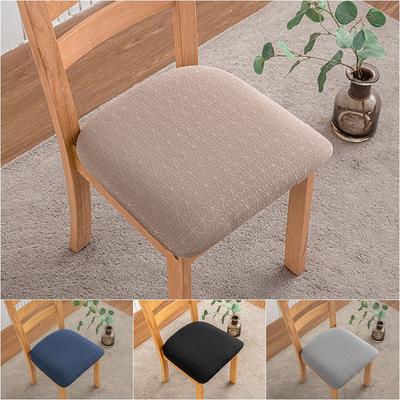 1 Adet Jakarlı Yemek Sandalyesi Oturak Kılıfı Döşemeli Sandalye Minderi Kılıfı Elastik Otel Sandalyesi Kılıfı Parti Ziyafet Restoran için