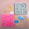 New Star Moon Cloud Silicone Mold for Fondant, Chocolate, Cake, Resin, and Clay DIY.