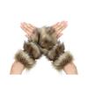 Faux Fur Furry Arm Cuffs And Leg Warmers Covers Set For Halloween Cosplay Costumes Accessory