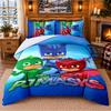PJ Masks Pattern Bedding 3Pcs Set Bed Sheet And Pillowcases For Indoor Bedroom