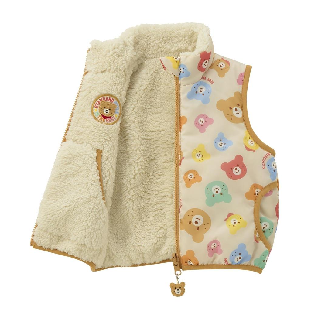 MIKIHOUSE HOT BISCUITS Baby Vest for Boys and Girls, Multicolor, 100cm, 73-5701-685