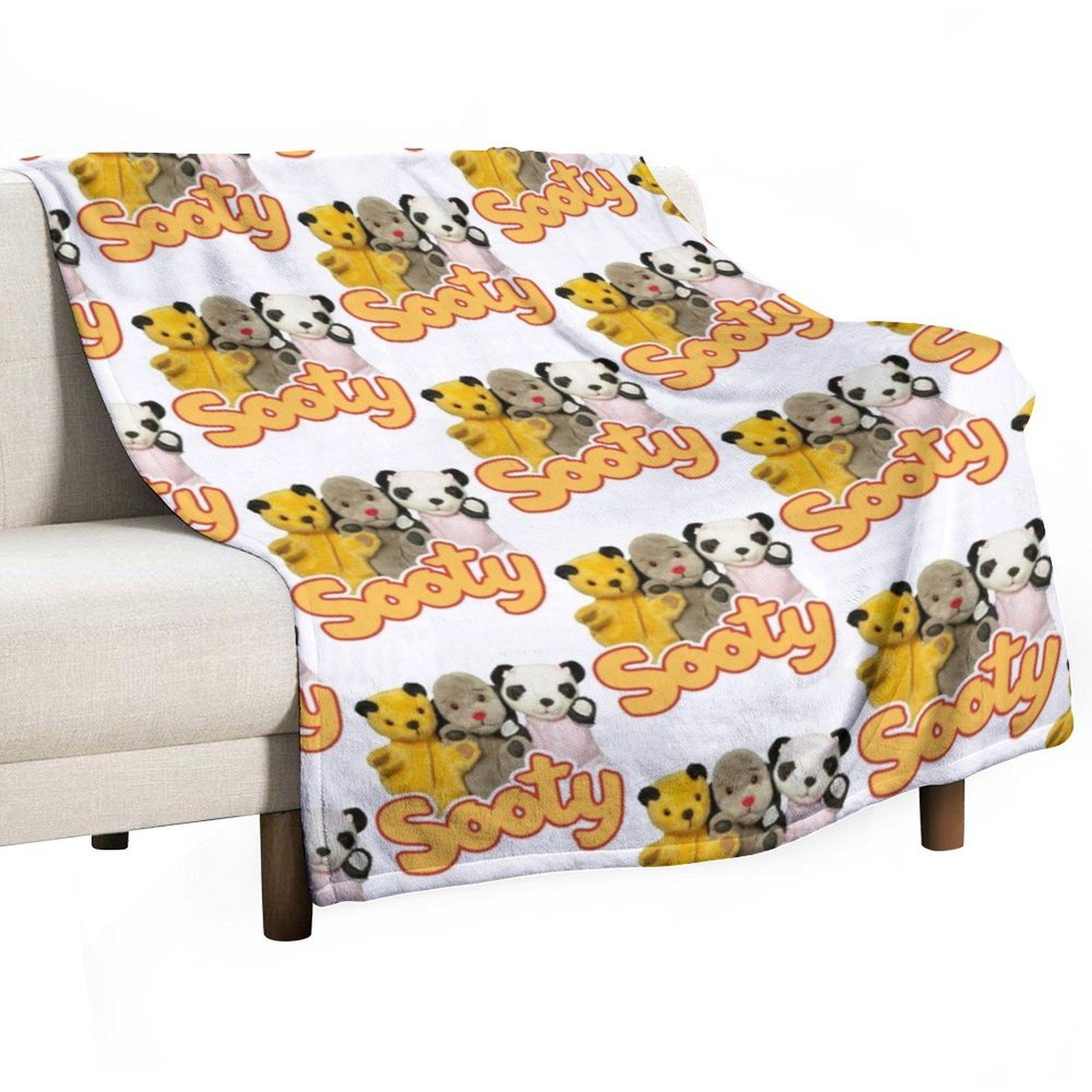 Sooty and sweep Throw Blanket Furry Luxury St Luxury Hairy Blankets 30x40in