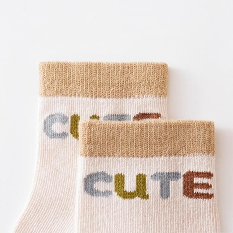 5Pairs/set Baby Socks Cotton Spring Autumn Cartoon Animal Children's Medium Tube Sock Cute Toddler Girls Boys Socks