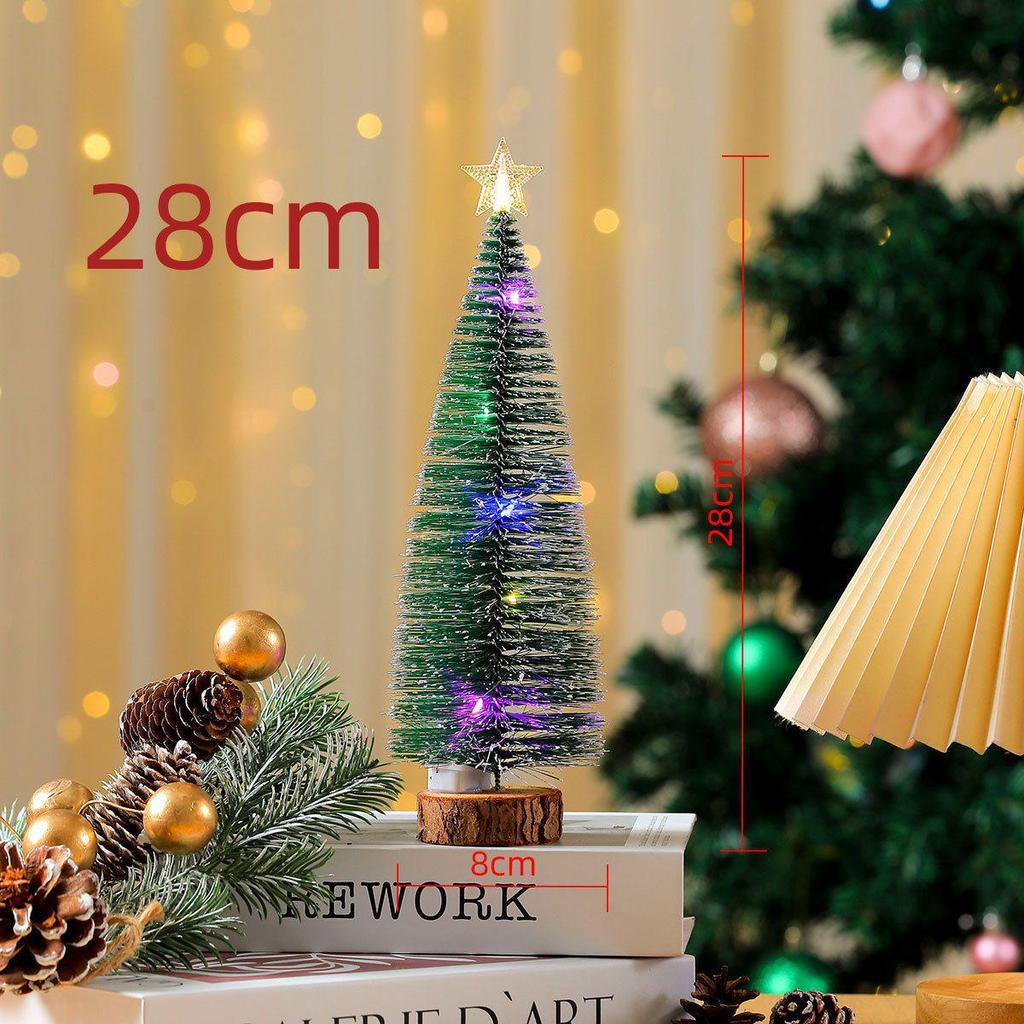 Mini Pine Needle Christmas Tree Decor for Tabletop or Window Display