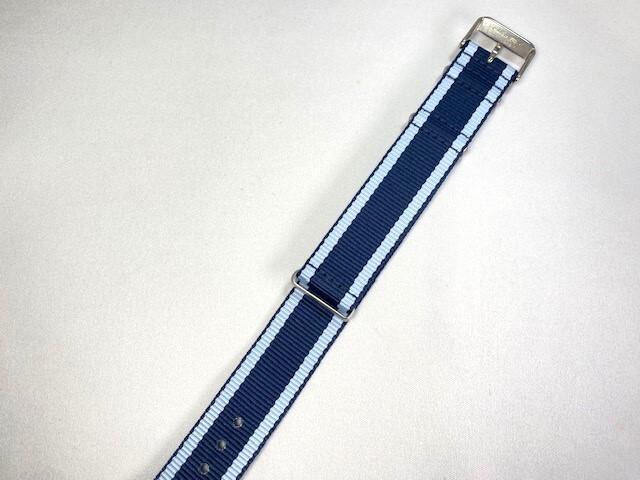 L0N601HJ0 SEIKO 5 Sports 22mm Nylon Band Blue for Via SRPK37K1/ SRPK37J8/ SBSA237/ 4R36-15A0 (Ships Nekoposu)