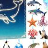 Ocean Life Advent Calendar 2025 24 Days Acrylic Underwater Themed Ornaments Christmas Countdown Box for Entertainment Parties