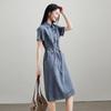 SOFSIL Women's 2026 Summer Commuter Denim A-Line Dress