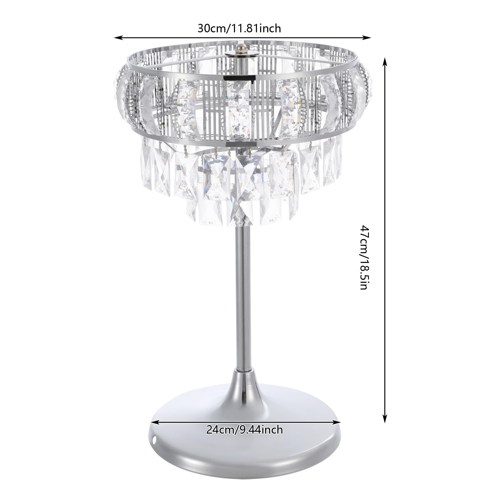 

Кришталева Квіткова Підставка Срібляна/Золота Квіткова Стійка з Підвісними Кристалами Весільний Центр Столу Декор для Заходів та Вечірок Стійка 24см 2.1кг