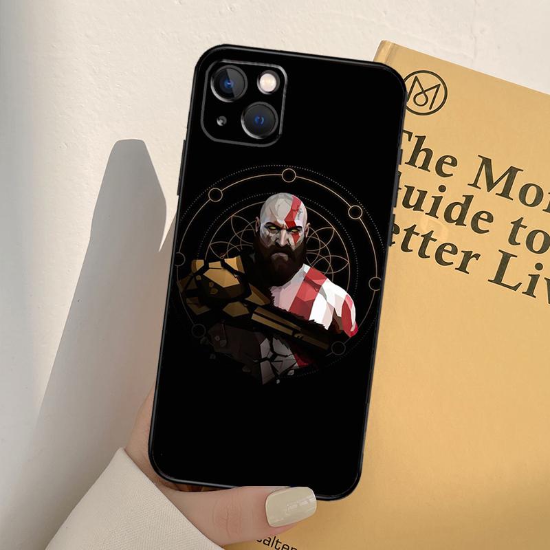 Kratos God of War Case For iPhone 16 15 14 Pro Max Plus 13 Pro Max 11 12 Mini Cover Coque