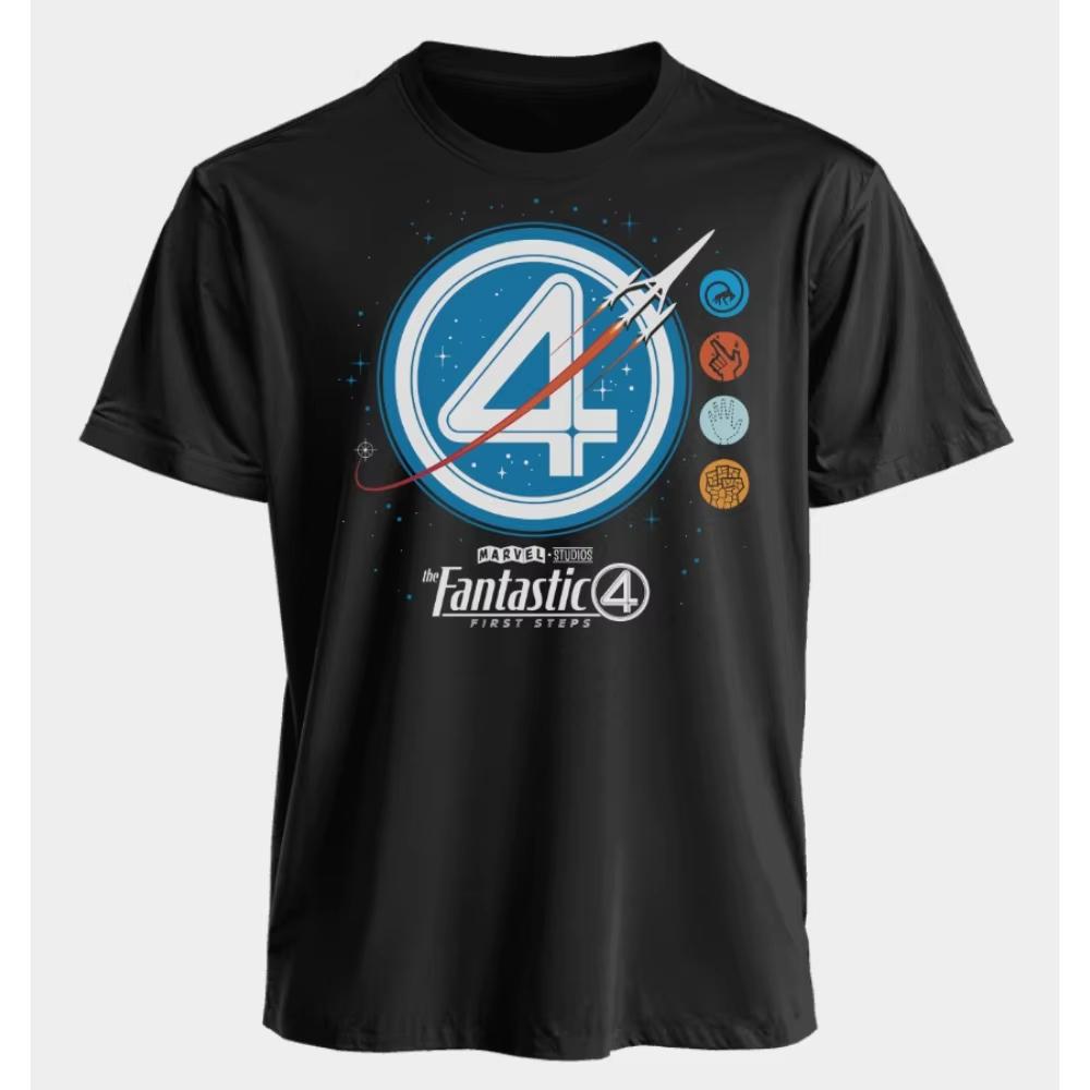 

Marvel Mens and Womens Tshirts The Fantastic 4 Summer American Spring and Autumn Basic Loose Sporty Oversized Shortsleeved S