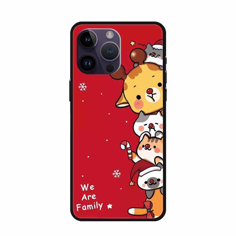 Christmas Case For iPhone 15 Pro Max Cover iPhone 15 Plus Lovely Soft Silicone TPU Back Phone Case For iPhone 15 Pro Cover Coque