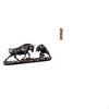Modern Feng Shui Cow Cattle Animal Sculpture Desk Decor Grandfather Clock Miniature Room Artwork