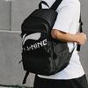 Li Ning Sports Lifestyle Series Fashion Eco-Friendly Zipper Logo Print Polyester Sports Backpack Unisex Backpack Black ABSU181-1