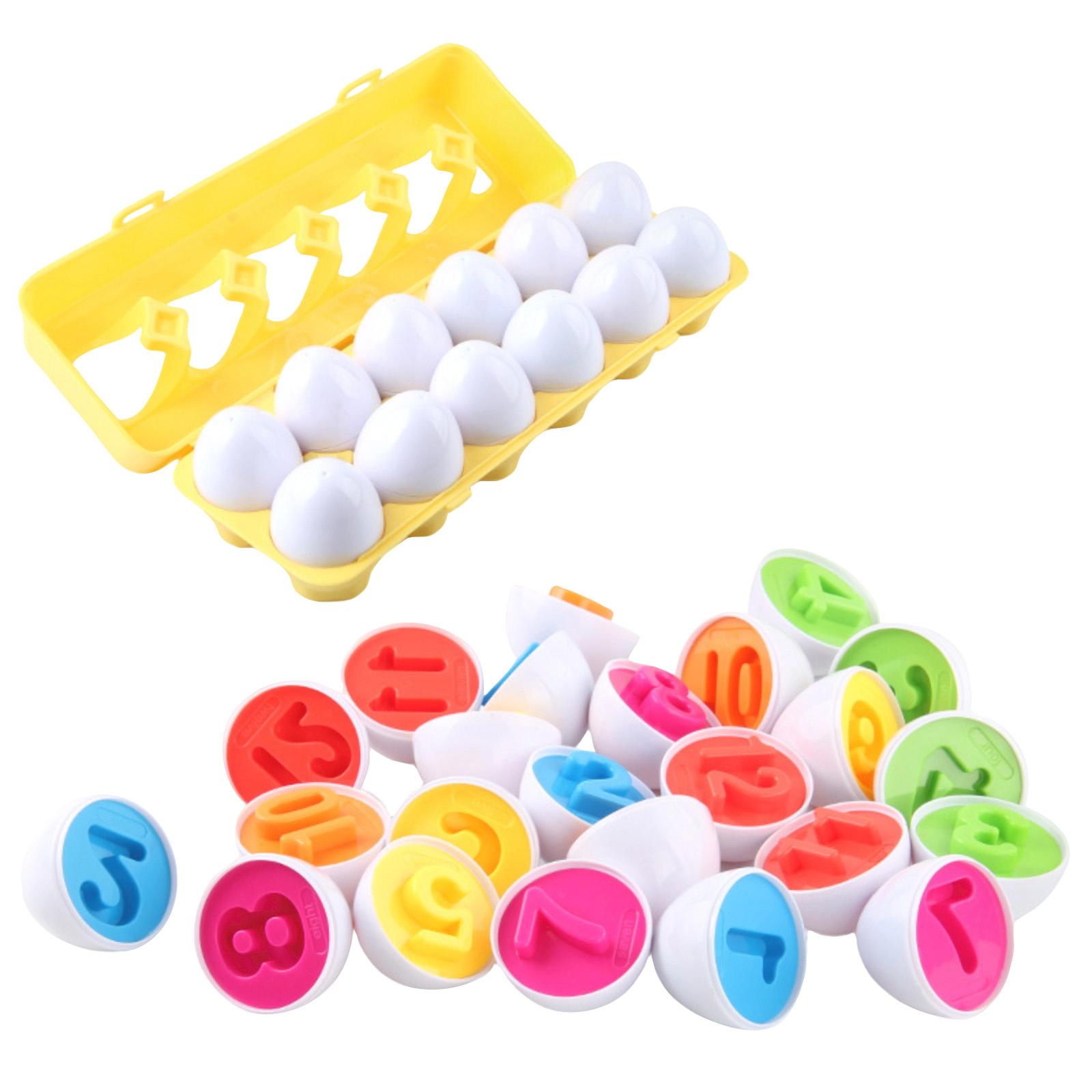 1Box 12 Easter Eggs Matching Toys For Early Childhood Education And Development.