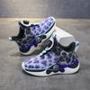 Boys basketball shoes children's mesh breathable sports shoes 2025 autumn new student travel shoes medium and older children's wave shoes