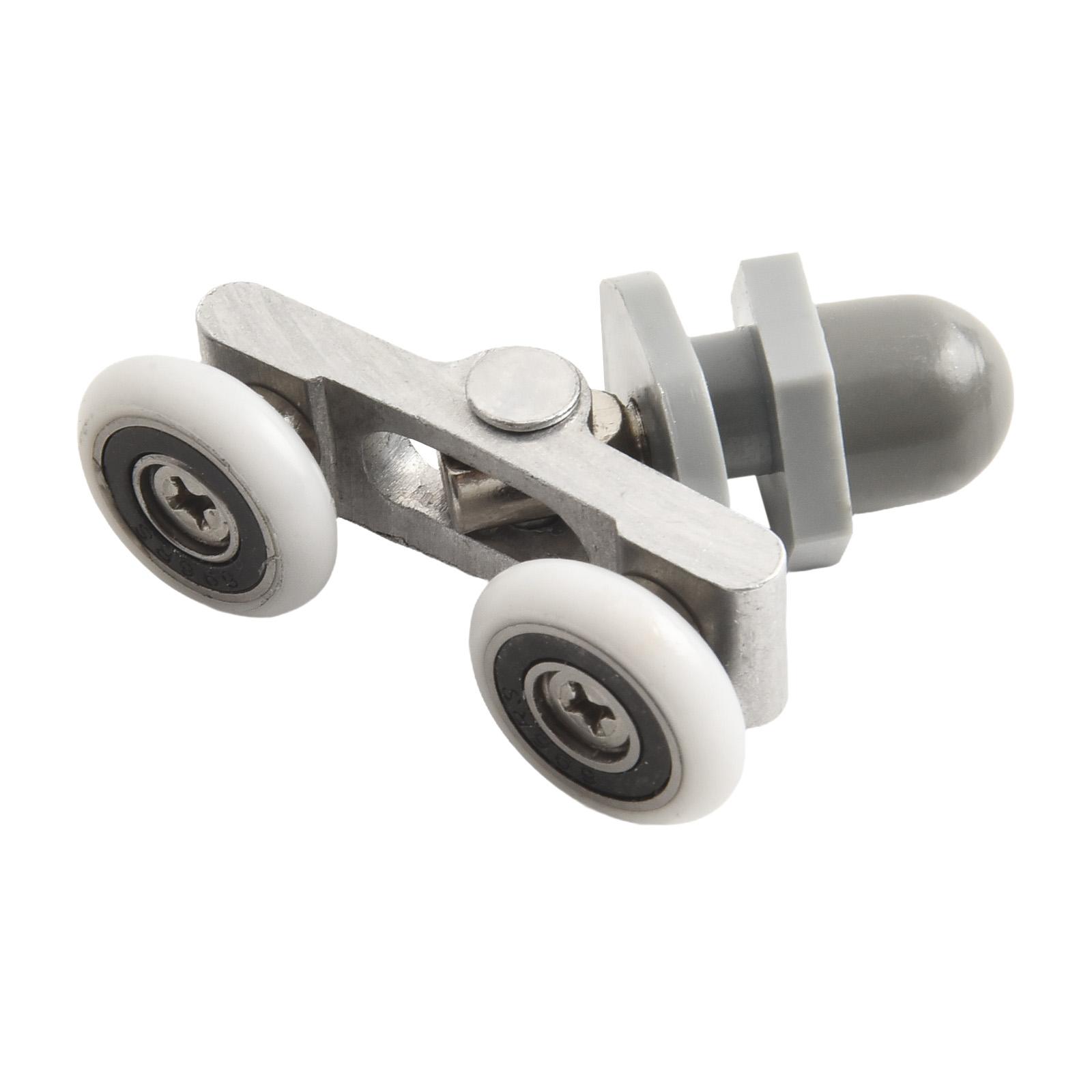 

Wheels Shower Door Rollers 19/23/25/27mm Dia Bathroom Low-Noise Replacement Runner Twin Bottom Wear-Resistant 4pcs 19mm