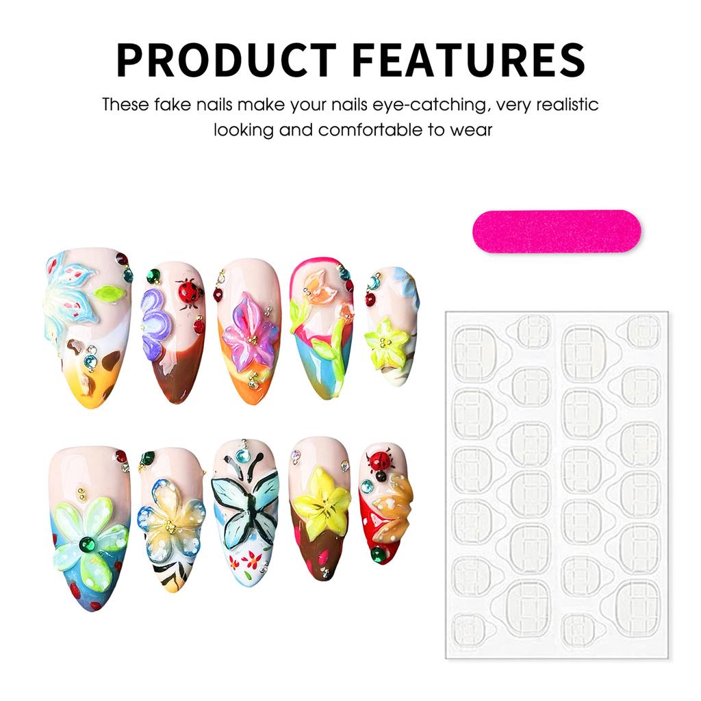 10Pcs Handmade Butterfly Flower Rhinestone Nail Art Decoration With 3D Drip And Carving Design