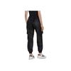 adidas Originals Trefoil Solid Color Pocket Logo Joggers With Drawstring Cuffs Women Bottoms Black HL9067