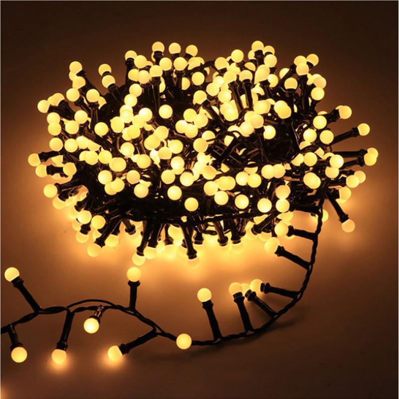 

Firecracker Centipede LED String Lights, Outdoor Christmas & Wedding Decor, Low Voltage Cherry Ball Fairy Lights Plug-in Warm Light