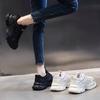 Leather Dad Shoes Women's Ins Running Shoes Spring 2025 New Thick-soled Heightening Sports Shoes Women's Casual Women's Shoes