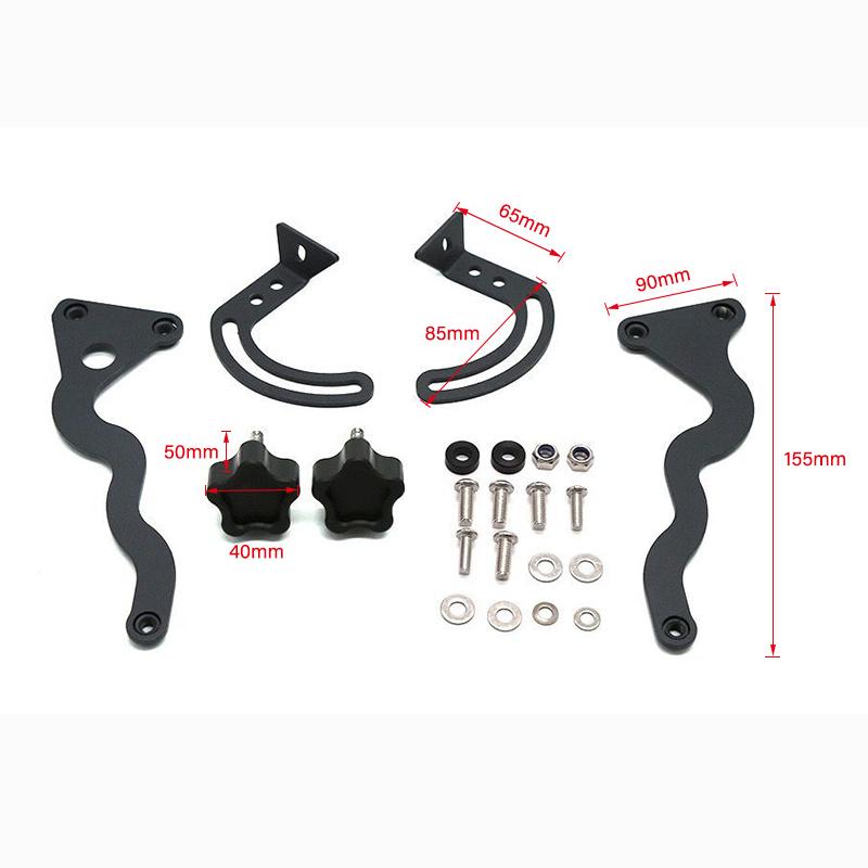 For BMW R1200GS R1250GS Windshield Windscreen Steel Bracket Mounting Clamps Holder R1200 GS LC ADV 2013-2019, R 1250 GS ADV 2019