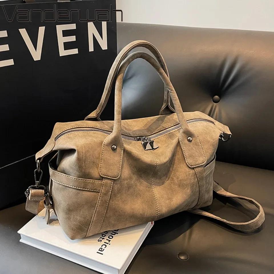 Retro Design PU Leather Shoulder Bags for Women Korean Fashion High Capacity Armpit Bag Female Crossbody Bag Tote Handbags