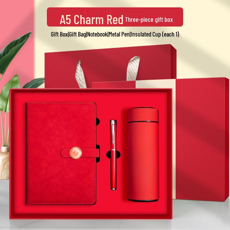 Customizable Logo Laptop Gift Set: Thickened A5 Notebook for Business Meetings