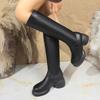Large and Small Tube Tall Boots Female Handsome Personality Versatile Fashion Boots Lightweight and Comfortable Knight Boots Fashion Women's Boots