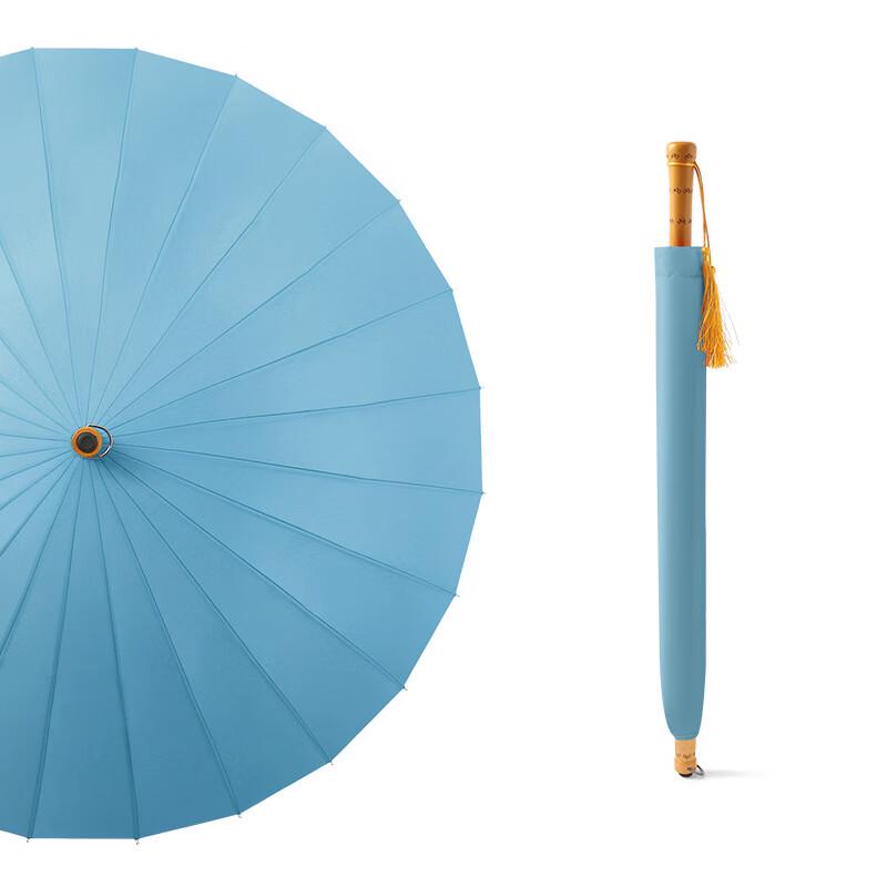 Xuqing 24-Rib Straight Umbrella with Wooden Handle