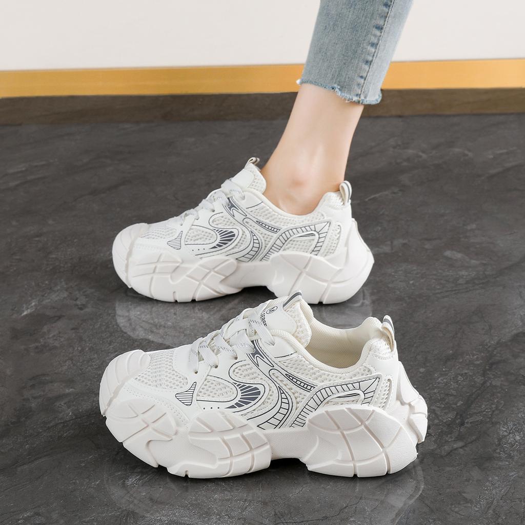 [Uncle Shoe] Octopus 2025 advanced mesh autumn sole women's shoes lightweight new non-slip dad shoes sports