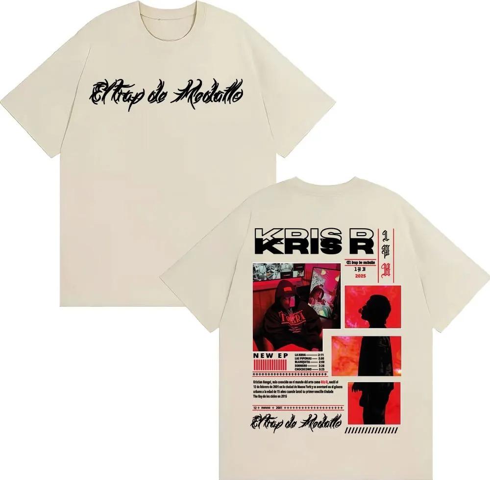 Rapper Kris R Trap De Medallo 2026 Tour Graphic Tshirts Men Women Fashion Hip Hop Retro T Shirt Cotton Casual Oversized Tshirt