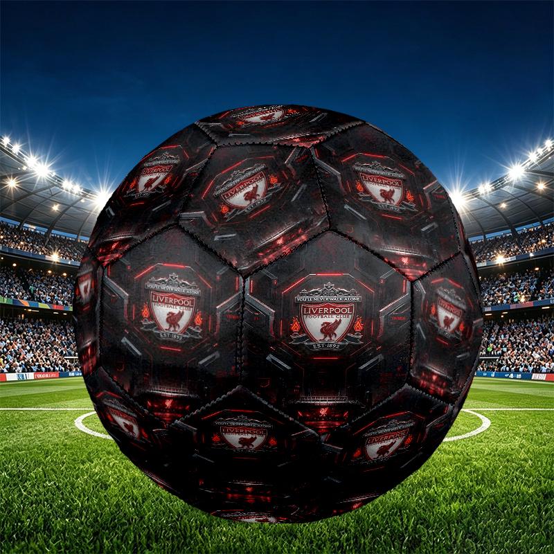 Liverpool F.C. Aufdruck Größe 5 Fußball, PU Verschleißfester Fußball für Spieltraining und tägliches Üben, Geburtstagsgeschenk für Fußballfans