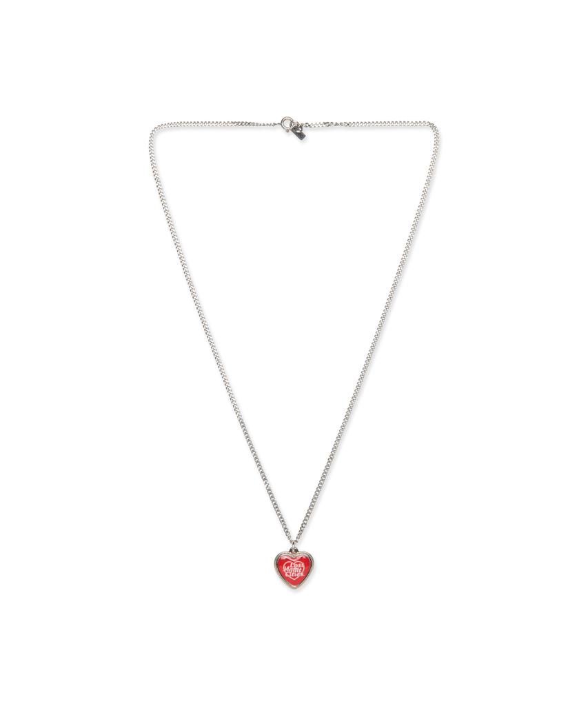 Lmc Heart Typo Pendant Necklace Red