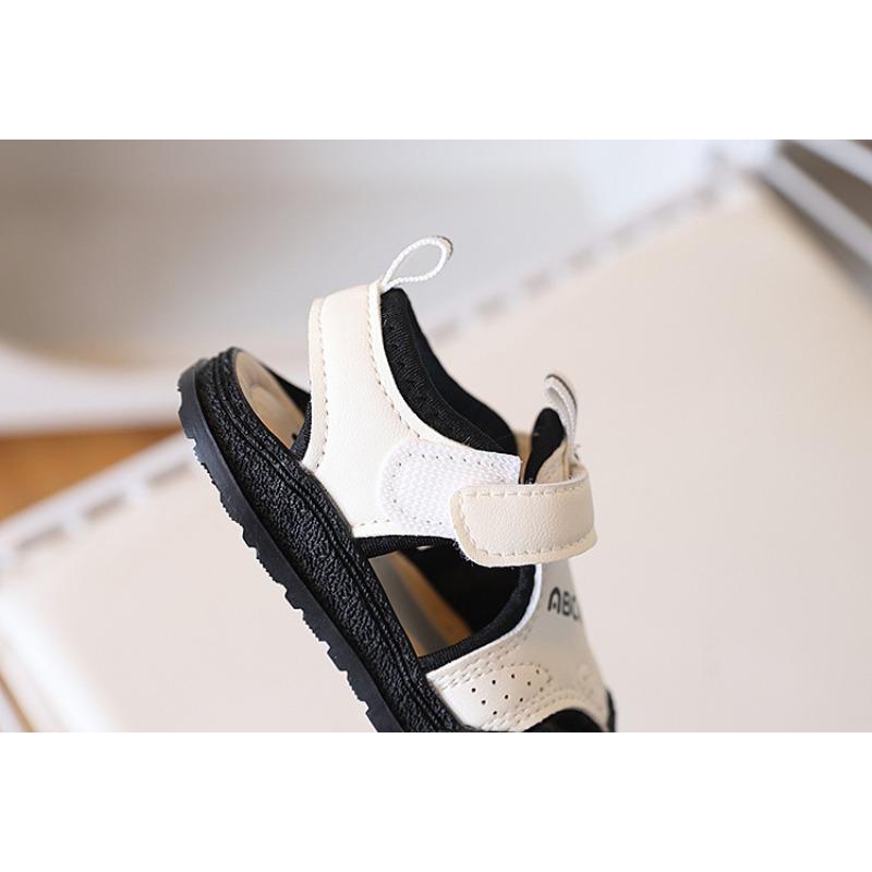 Baby Anti Collision Closed Toe Sandals With Magic Tape