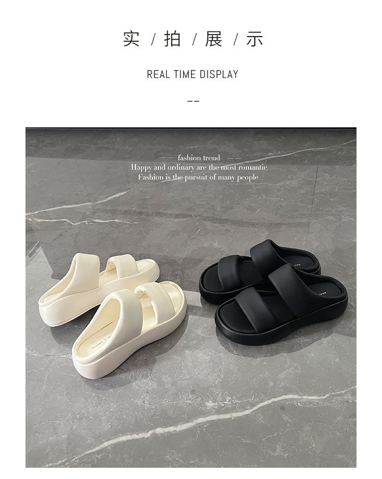 Comfortable shoes for stepping on shit~ Platform-soled bread sandals for women's outer wear 2025 summer new outer wear casual open-toed slippers fo