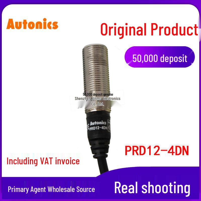 Autonics PRD12-4DN Proximity Sensor, Flush Mount, NPN, Three-Wire, Normally Open PRD12-4DN